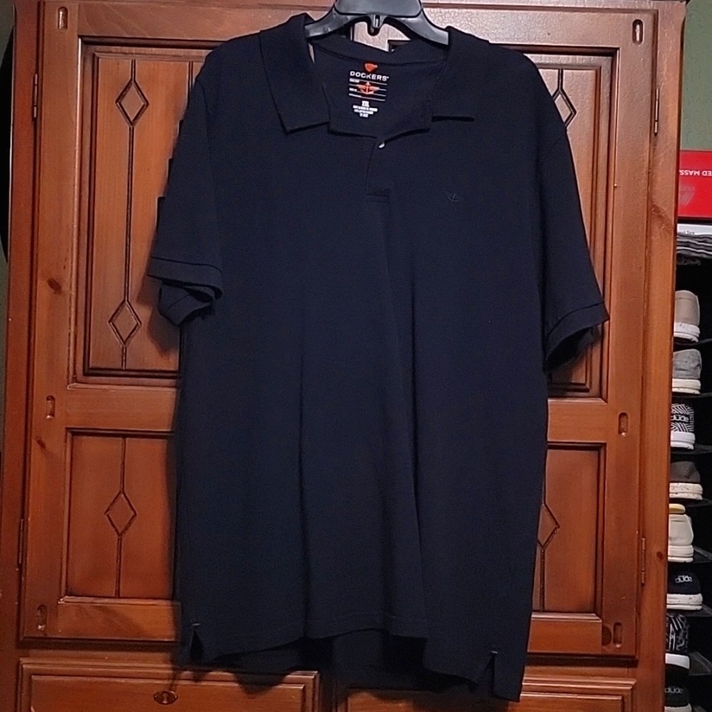 Mens Docker shirt, sz XXL, blue